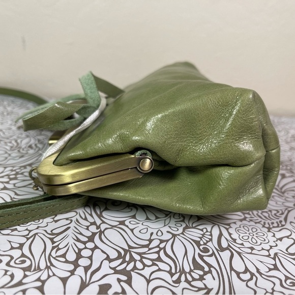 ANOKI Paris green leather kiss-lock crossbody bag - Picture 2 of 12
